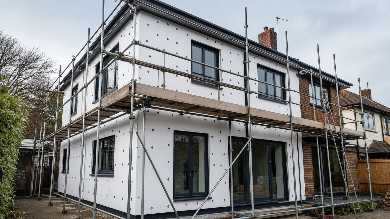 Illustrative external wall insulation service photography